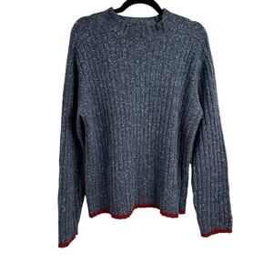 Tommy Hilfiger Jeans Women's Sweater M Crewneck Acrylic Cotton Wool Blend Ribbed